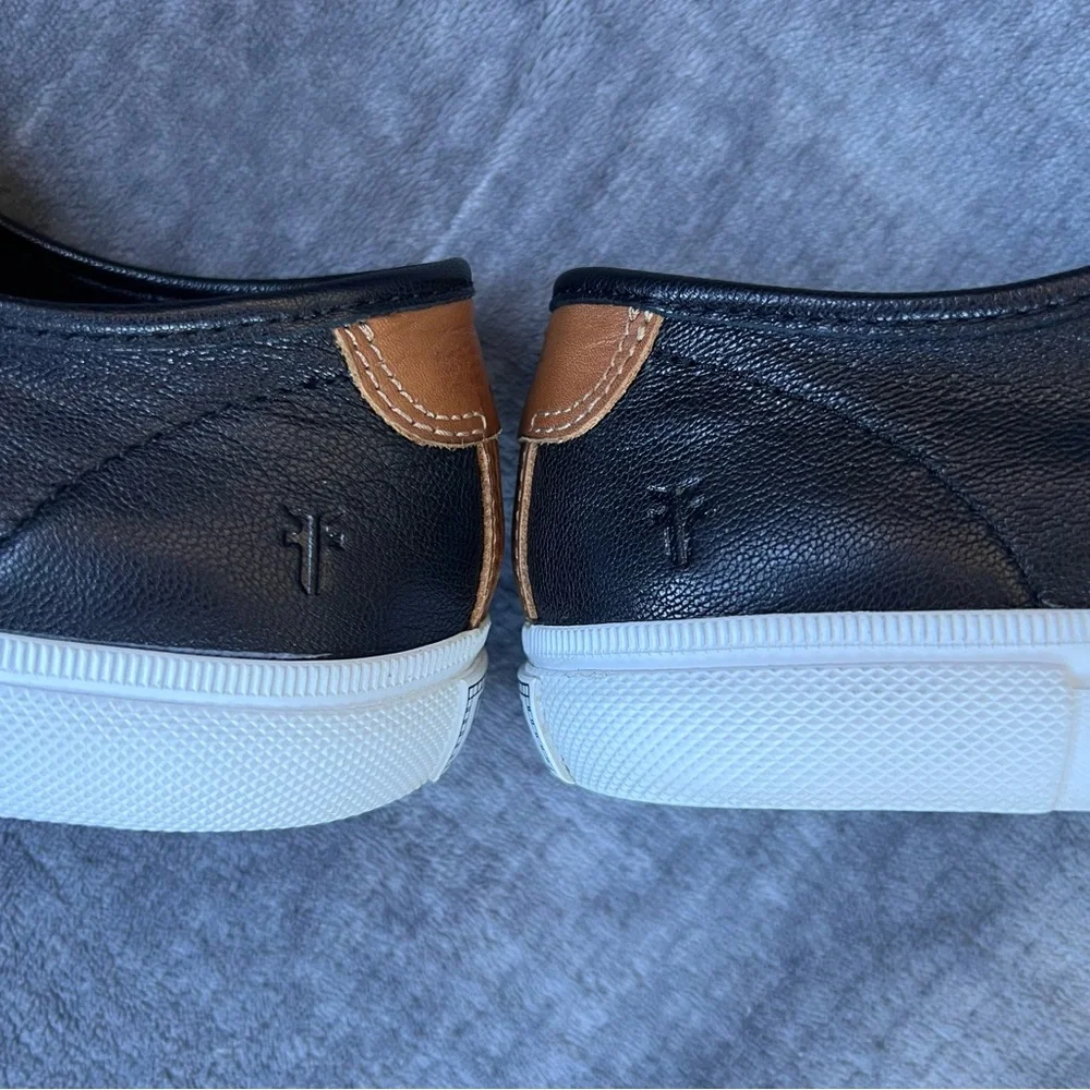 FRYE Gia Leather Platform Women’s Sneakers Sz 9 M Low Top Black Lace Up Casual - Picture 9 of 13